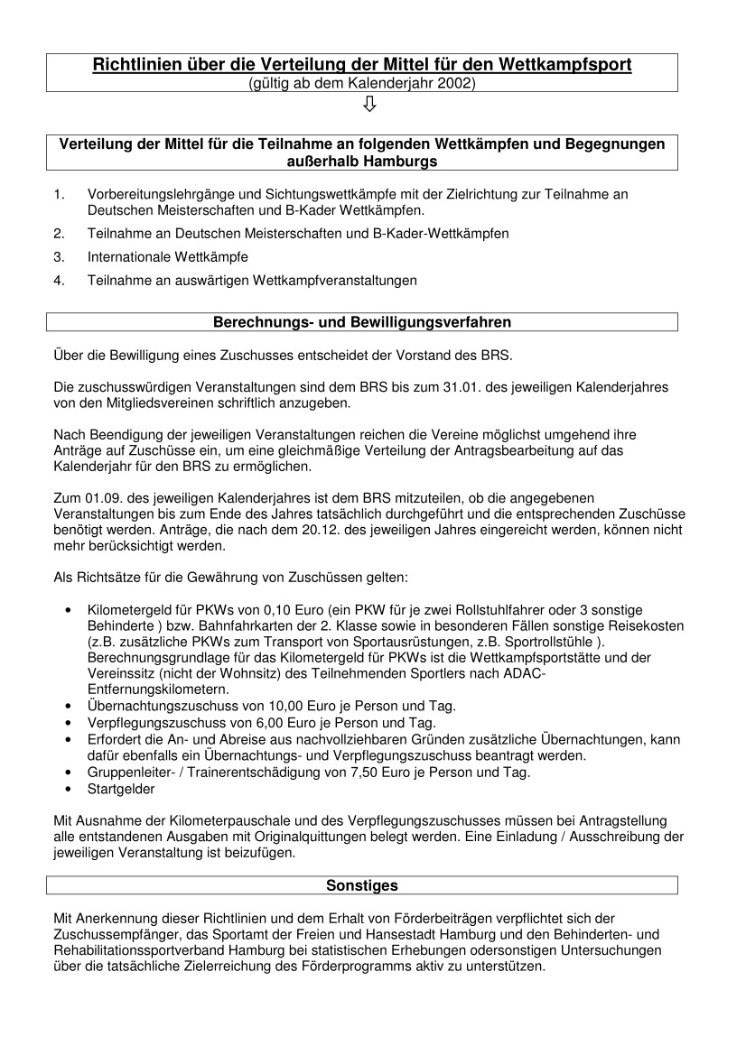 Erste Seite der PDF-Datei: Richtlinien Wettkampfmittel