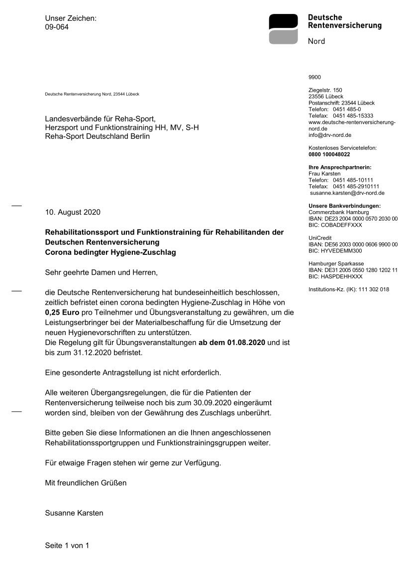 Erste Seite der PDF-Datei: Vergütungssätze DRV-Nord Coronazuschlag 2020-08-01 bis 2020-12-31