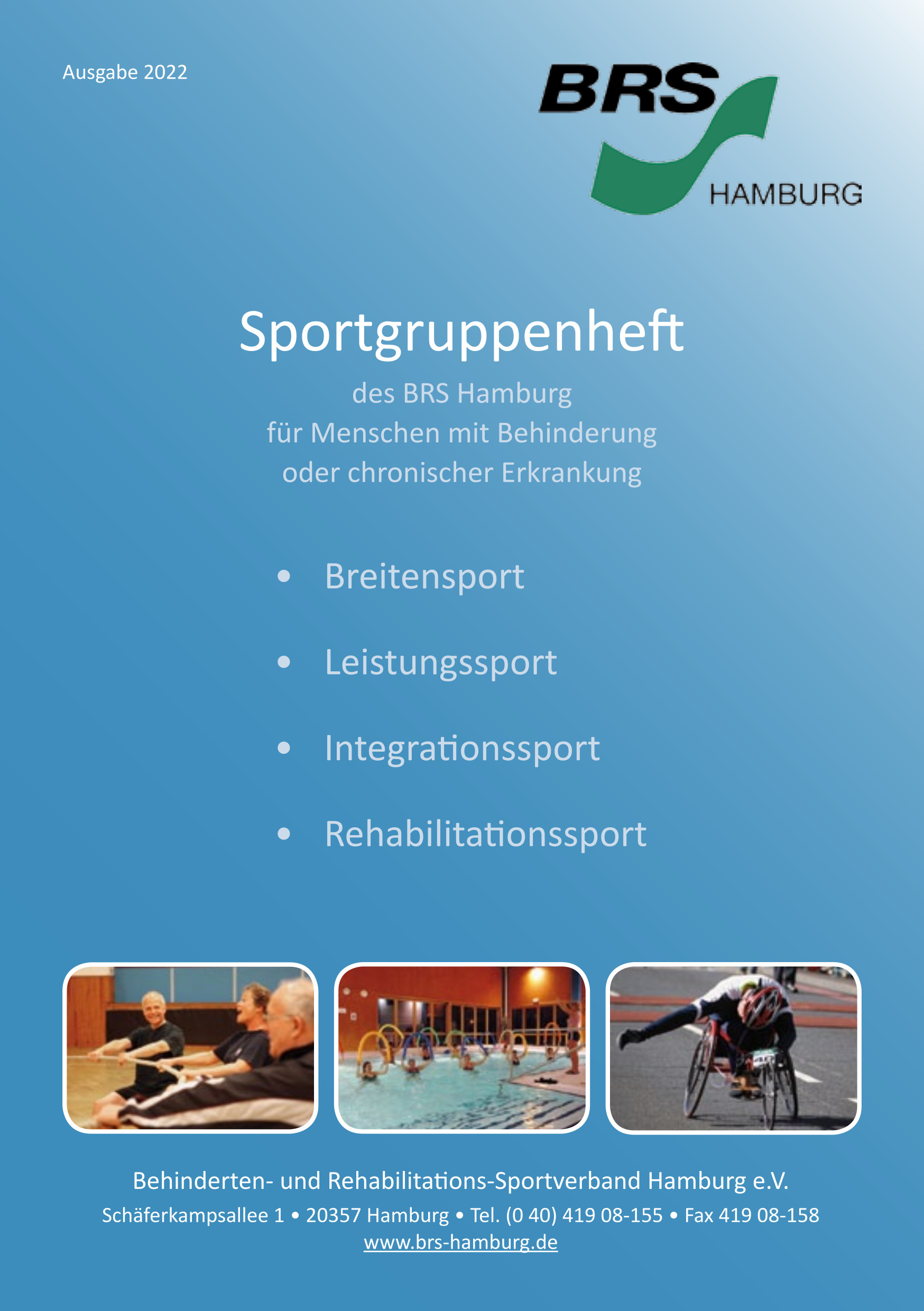 Titelseite des Sportgruppenhefts 2022